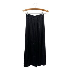 Hard Tail Women's Midi Maxi Skirt XS Black Elastic Pull On Waist Rayon